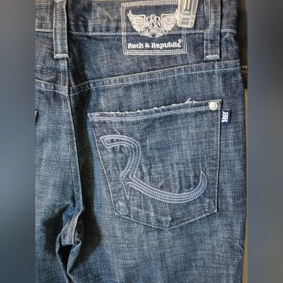 Rock & Republic Blue Denim Jeans - Picture 3 of 16